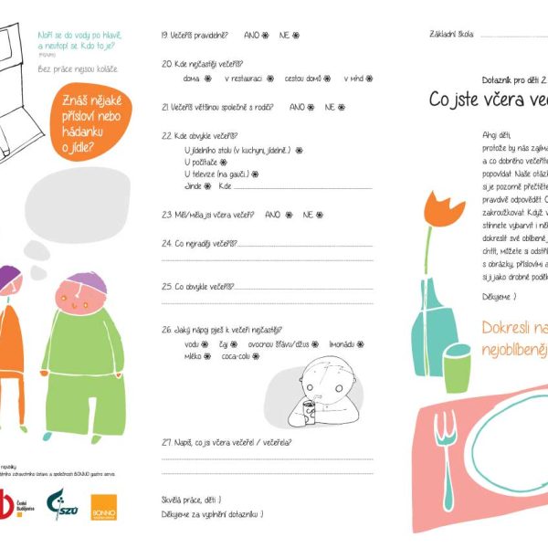 Co jste včera večeřely, děti?